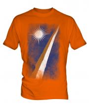 Marshall Islands Faded Flag Mens T-Shirt