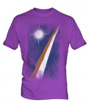 Marshall Islands Faded Flag Mens T-Shirt