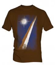 Marshall Islands Faded Flag Mens T-Shirt