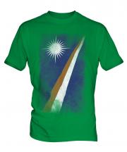 Marshall Islands Faded Flag Mens T-Shirt