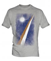 Marshall Islands Faded Flag Mens T-Shirt