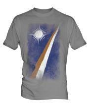 Marshall Islands Faded Flag Mens T-Shirt