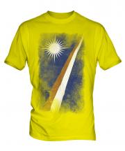 Marshall Islands Faded Flag Mens T-Shirt