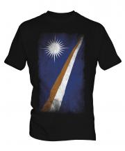 Marshall Islands Faded Flag Mens T-Shirt