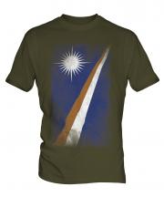 Marshall Islands Faded Flag Mens T-Shirt