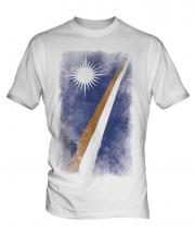 Marshall Islands Faded Flag Mens T-Shirt