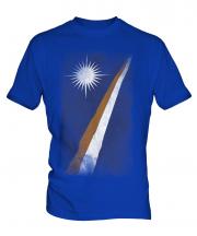 Marshall Islands Faded Flag Mens T-Shirt