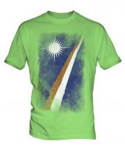 Marshall Islands Faded Flag Mens T-Shirt