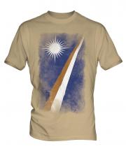 Marshall Islands Faded Flag Mens T-Shirt