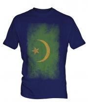Mauritania Faded Flag Mens T-Shirt