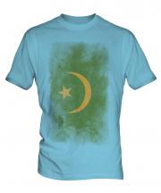 Mauritania Faded Flag Mens T-Shirt