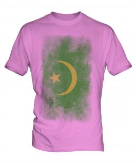 Mauritania Faded Flag Mens T-Shirt
