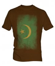 Mauritania Faded Flag Mens T-Shirt