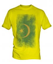 Mauritania Faded Flag Mens T-Shirt