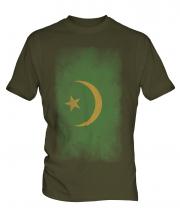 Mauritania Faded Flag Mens T-Shirt