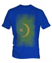 Mauritania Faded Flag Mens T-Shirt