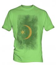 Mauritania Faded Flag Mens T-Shirt
