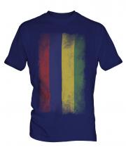 Mauritius Faded Flag Mens T-Shirt