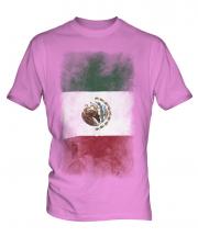 Mexico Faded Flag Mens T-Shirt
