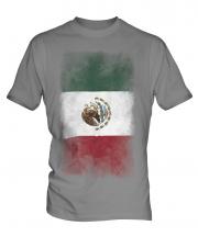 Mexico Faded Flag Mens T-Shirt