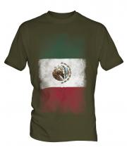 Mexico Faded Flag Mens T-Shirt