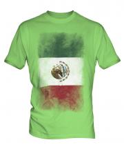Mexico Faded Flag Mens T-Shirt