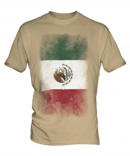 Mexico Faded Flag Mens T-Shirt