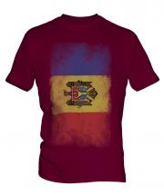 Moldova Faded Flag Mens T-Shirt