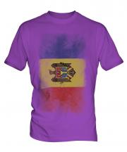 Moldova Faded Flag Mens T-Shirt