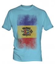 Moldova Faded Flag Mens T-Shirt