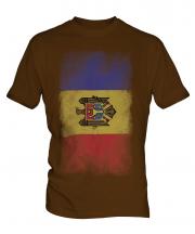 Moldova Faded Flag Mens T-Shirt