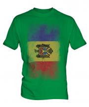 Moldova Faded Flag Mens T-Shirt