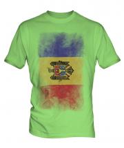 Moldova Faded Flag Mens T-Shirt