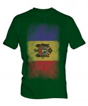 Moldova Faded Flag Mens T-Shirt