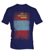 Mongolia Faded Flag Mens T-Shirt