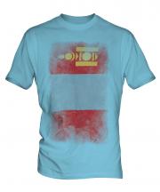 Mongolia Faded Flag Mens T-Shirt