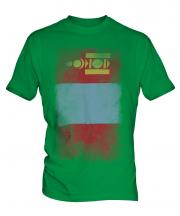 Mongolia Faded Flag Mens T-Shirt