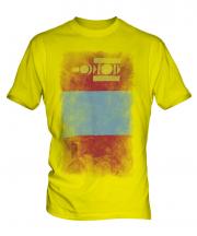 Mongolia Faded Flag Mens T-Shirt
