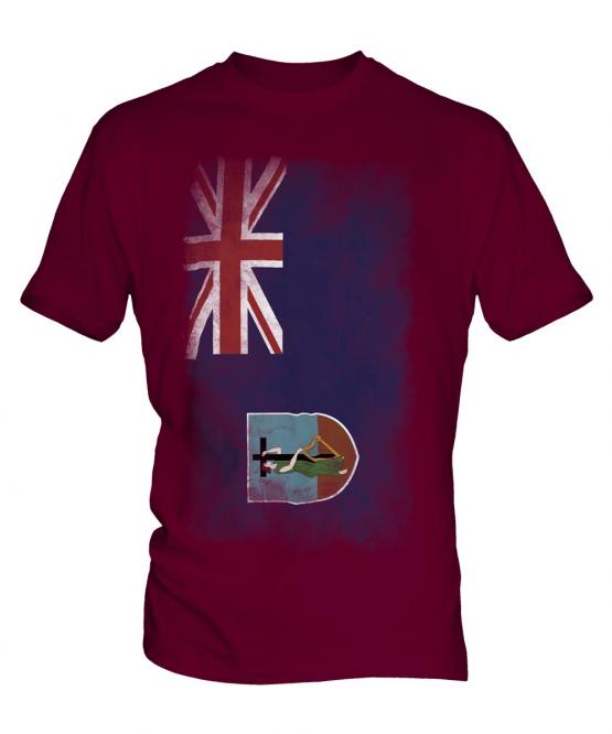 Montserrat Faded Flag Mens T-Shirt