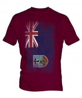 Montserrat Faded Flag Mens T-Shirt