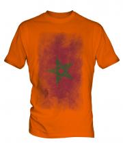 Morocco Faded Flag Mens T-Shirt