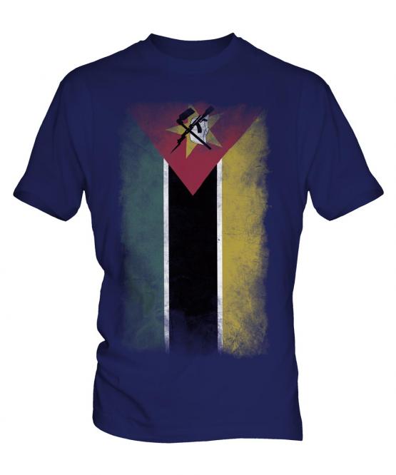Mozambique Faded Flag Mens T-Shirt