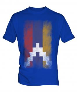 Nagorno-Karabakh Republic Faded Flag Mens T-Shirt