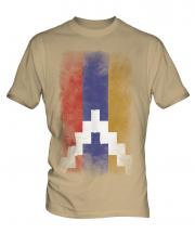 Nagorno-Karabakh Republic Faded Flag Mens T-Shirt