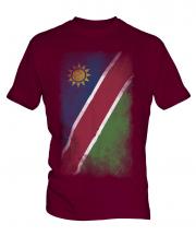 Namibia Faded Flag Mens T-Shirt