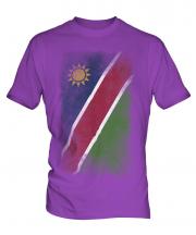 Namibia Faded Flag Mens T-Shirt