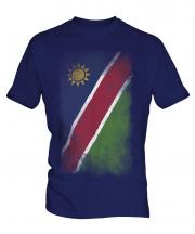 Namibia Faded Flag Mens T-Shirt