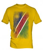 Namibia Faded Flag Mens T-Shirt