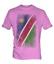 Namibia Faded Flag Mens T-Shirt