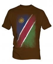 Namibia Faded Flag Mens T-Shirt